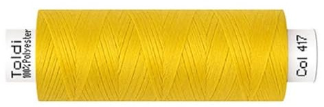 Gütermann Fil à coudre polyvalent TOLDI | 500 m | Fil pour machine à coudre | 40 couleurs (417 jaune soleil)
