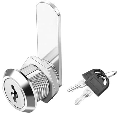 QOMJUFA serrure boite aux lettres, 2 clés, barillet boite aux lettres, serrure à levier pour boîtes aux lettres, pour portes d'armoire, cupboard, portes d'armoire, 16 mm