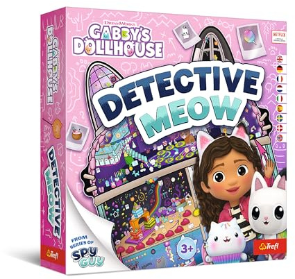 Trefl - Mjau detektiv, Gabby's Dollhouse - Ett kooperativt spel från Spy Guy-serien, Observationsspel för de yngsta, för barn över 3 år