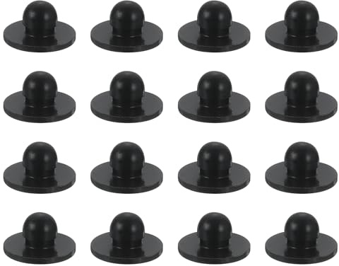 sourcing map 16 patas de goma de repuesto para patas de olla de cocción lenta con agujero de 1/4 pulgadas de agarre apretado