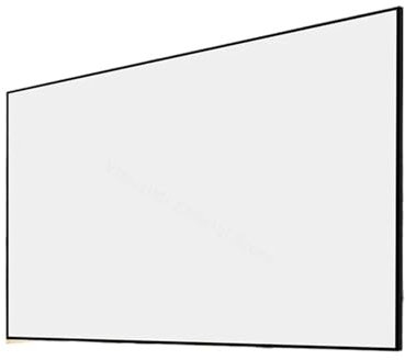 smart home Acoustically Transparent Fabric With Sound Acoustic Woven White Projection Screen Aluminum Alloy Flocking Fixed Frame screen(130 inch)