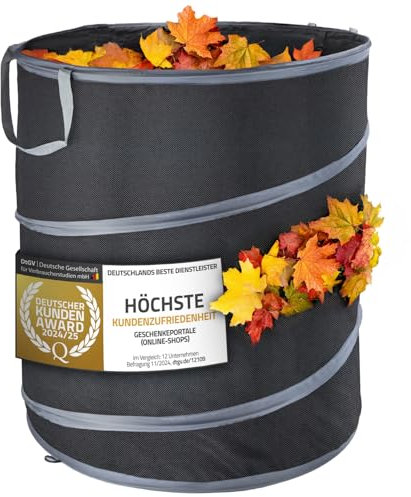 Garten-Abfallsack Selbststehend & robust; Pop-Up Gartensäcke, Laubsack für Grünschnitt, Rasenschnitt & Gartenabfälle (M)