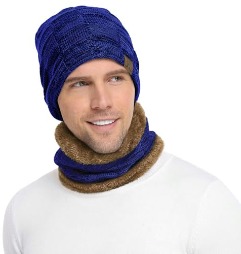 Bequemer Laden Gorro Invierno Hombre Bufanda Termica Conjunto para Regalos