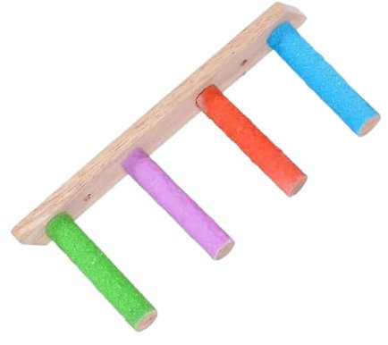 Vogelleiter | Schaukelleiter aus Holz | robuste, interaktive Krallenschärfwerkzeuge für Sittiche und Sittiche