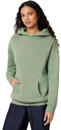Amazon Essentials Sudadera con Capucha de Forro Polar para Mujer, Color Verde Salvia, Talla S