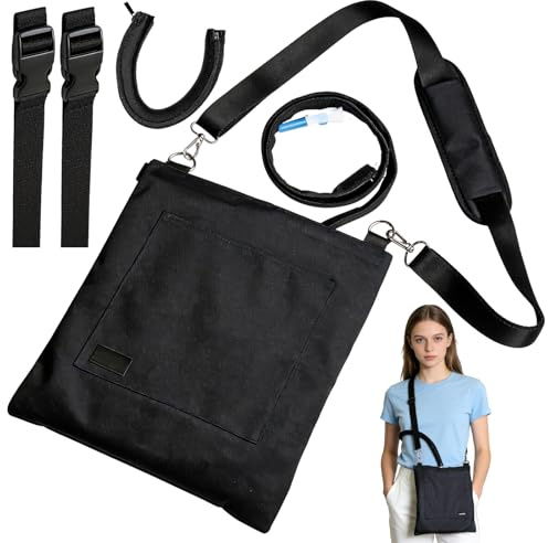 Housse de poche à urine Behogan, support de poche à urine, housses de poche à cathéter avec fermeture éclair, manchons pour tubes, sécurisées et discrètes, housses de poche à cathéter avec bandoulière