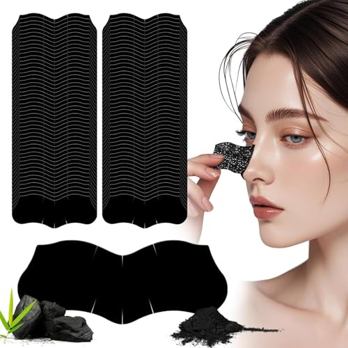Blackhead Remover Strips,80 Pcs Charcoa Pore Strips Deep Cleansing Nose Strip Blackhead Face Blackhead Remover Suitable for All Skin Types