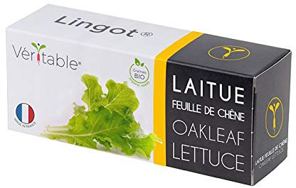 Véritable Lingot® Laitue Feuille de Chêne Bio - Compatible Potager d'Intérieur et Exky® - Recharge prête à l'emploi - Substrat avec Graines Intégrées