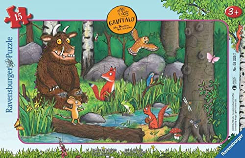 Ravensburger Kinderpuzzle - 05225 Die Maus und der Grüffelo - Rahmenpuzzle für Kinder ab 3 Jahren, mit 15 Teilen