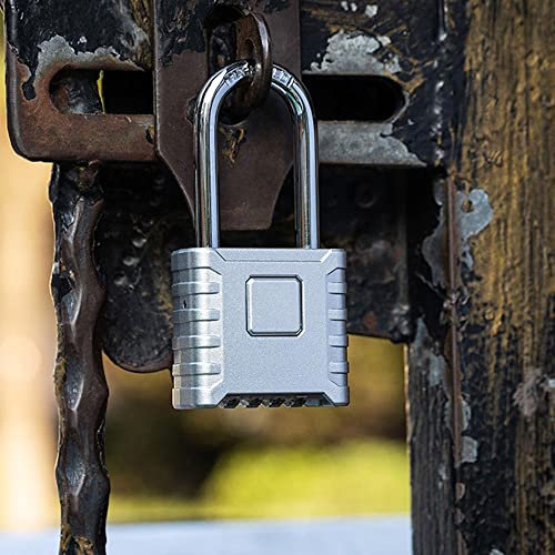 Vorhängeschloss, Zahlenschloss, robustes Vorhängeschloss, langer Edelstahlbügel – 4-Räder-Kombinationsschloss, ideal fürFitnessstudio-Schließfächer, Aufbewahrungseinheiten, Schuppen, Garagen, Zäune.