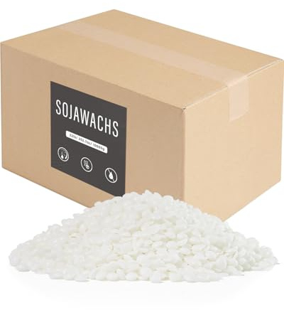 BOYUJK sojavax för ljus 10 kg, premium naturligt ljusvax, 100 % sojavax för ljustillverkning från biologiskt odling, utan tillsatser, ofarligt och rent