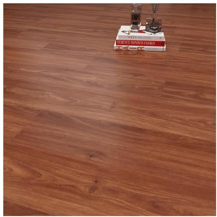 FLOREXP Piastrelle autoadesive per pavimenti in vinile, 2 mm, 18 pezzi, antiscivolo, per cucina, soggiorno (2,51 m², marrone ciliegia)