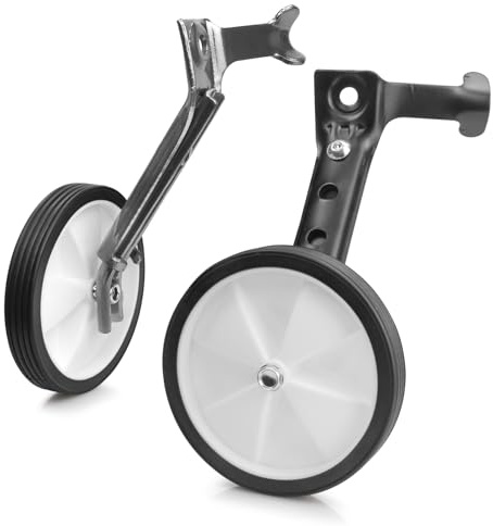 Spesh Ruote di supporto per bicicletta rinforzate, adatte per ruote da 16 a 22 pollici, per bambini/adulti (nero)