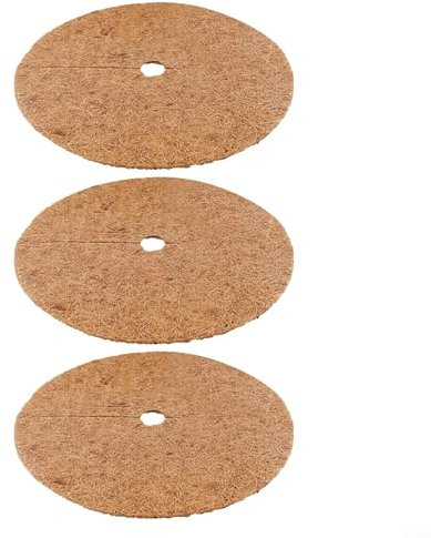 Coconut Fiber Mulching Discs Plant Protection Mat Tree Root Cover Control for Garden Pots 3 Pack(46cm)