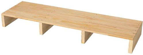 uyous Stor stegpall i trä 100 x 30 x 11 cm stegdynor trappsteg piedestal massivt trä sängpall för inomhus och utomhus, för badrum, kök, sovrum, sängpall