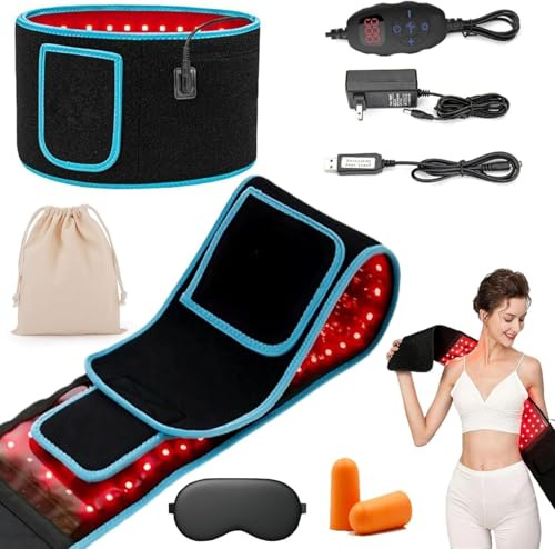 Ceinture amincissante Lumalean Pro - Ceinture de perte de poids - Lumière rouge - Ceinture réglable sans fil - Raffermit la peau et raffermit votre taille, raffermit la peau et sculpte le corps, pour