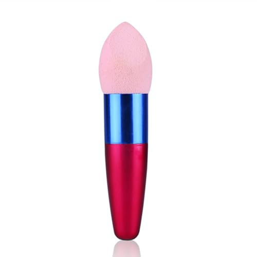 ABOOFAN 3pcs Wet Dry Makeup Sponge Reusable Foundation Egg Puff Cosmetic Blender for Face Coverage Soft Beauty Sponges in Red Rosy Green Random Color