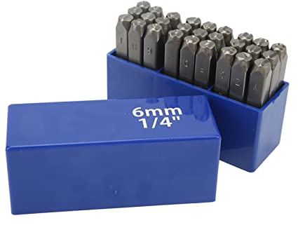 Zerodis Juego de Punzones de Letras de Acero, Sellos Metálicos de Acero con Alto Contenido de Carbono para Joyería y Obras de Arte, 27 Letras para Entusiastas de la Artesanía (Acero con alto