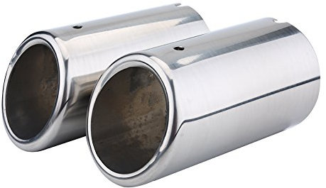 Endrohr Auspuffblende, Qiilu 67 mm Silber Edelstahl Universal Auto Auspuffendrohre Schalldämpfer Tipps