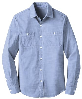 Port Authority Men's Long Sleeve Slub Chambray Button-Down Shirt
