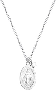 Elli Collana Donna Pendente Immagine Maria di Base in Argento Sterling 925