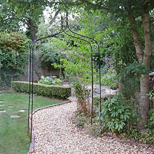 Garden Mile 2.5m Extra Wide Garden Arch Heavy Duty Metal Archway Decorations For Indoor And Outdoor Ideal For Flowers Wedding Arch Steel Arbour Pergola For Outside Plant Supports For Outdoor Plants