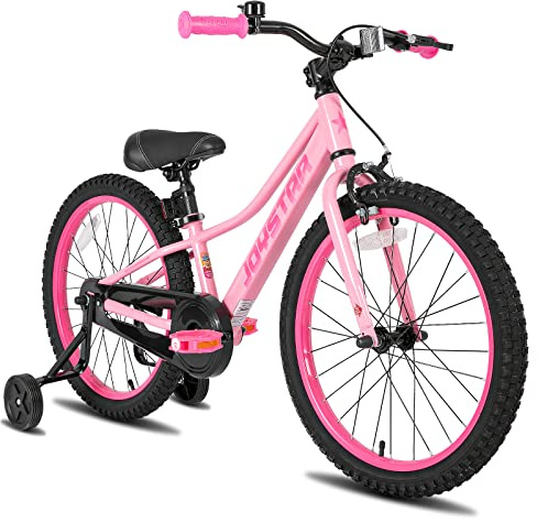 JOYSTAR 20 Inch Girls Bike with Training Wheels for 5-9 Years Old Children 20 Kids Bikes Kids Mountain Bicycle for Early Rider Kids' Bicycles Pink