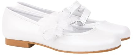 Bailarina Flor Encaje & Tul Comunión AngelitoS Mod ANG-992 (Blanco, Numeric_38)