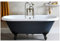 Milano Hest Stone Grey 1795mm x 785mm Double Ended Freestanding Bath Black Feet
