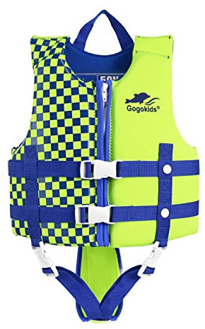 Kinder Schwimmweste Neopren Schwimmen Jacke für Jungen Mädchen Kleinkind Flotation Badeanzug Bademode Schwimmtraining Hilfe mit Straps Lernt Schwimmen, 4-6 Jahre