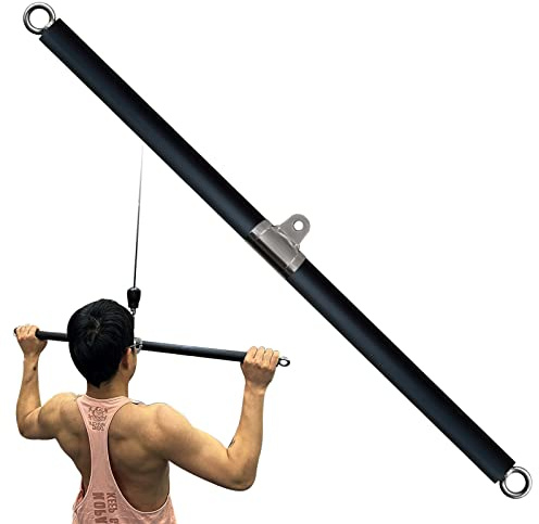 KORIKAHM Icke-avtagbar LAT kabeltillbehör för gym, LAT Pulldown-tillbehör, rak stång, motståndsbandstång för tyngdlyftning träning