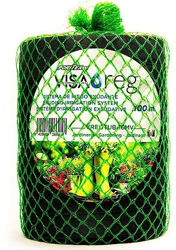 Riegopro Ruban textile pour irrigation par goutte à goutte 16 mm - Tube poreux de 100 mètres - Arrosez par pores de son mur (100 mètres)