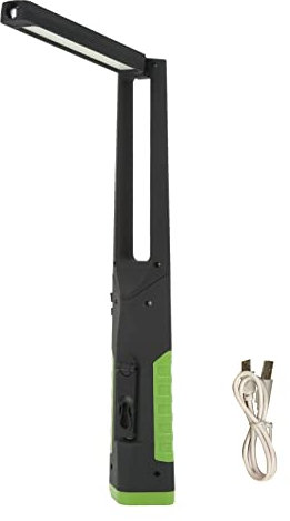 Lampe de travail COB – Lampe de poche LED – Lampe LED rechargeable à manivelle, avec branchement et base magnétique, 4 modes, batterie 2000 mAh, capacité de pliage à 360 degrés