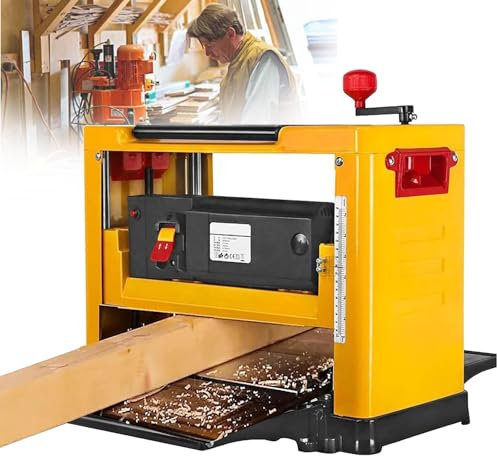 Cepilladora de Sobremesa de 13 Pulgadas con 8000R/Min, 2000WCepilladora Eléctrica de Escritorio con Motor de Cobre 6-160 MmH 1-3 MmT Cepilladora de Espesor Multifuncional para Herramientas de