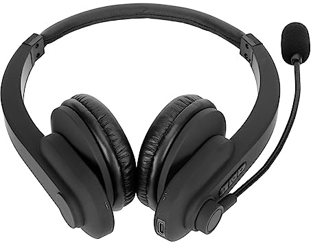 Trådlöst5.2-headset, Brusreducerande Bekvämt Telefonheadset med Roterbar Mikrofon, för Kontor, Callcenter, Företag, Svart