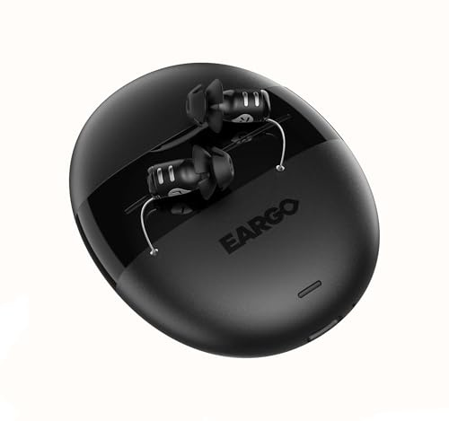 EARGO 8 Virtually Invisible Self-Fitting FDA-Cleared OTC CIC Hearing Aids - Most Advanced Model with Smart Sound Adjust and Sound Match Technology, Rechargeable, Lifetime Customer Support