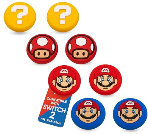 MatoSan® 8X Thumbstick Kappen – Zubehör für Switch 2 – Ergonomische Joystick Grip Caps für besseren Halt & Präzision – Gaming Daumenkappen für Controller (Version 7)