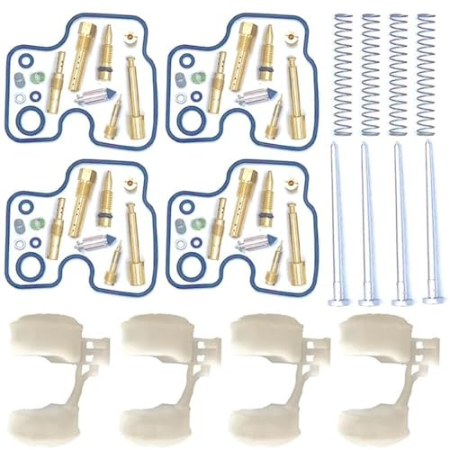 Reparationskit För Kolhydrater Motorcykel Förgasar Reparationssats För VF750F Interceptor 1994-1997 Flytventilpackning Oljeavtappningsskruv O-ringar Fjädrar