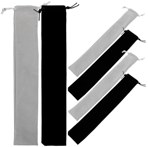 Beaupretty Bolsa para Flauta Dulce Soprano 6 Piezas de Tela Cierre de Cordón, Tamaño Compacto 6cm X 37cm para Almacenamiento y Transporte Seguro de Instrumentos Musicales