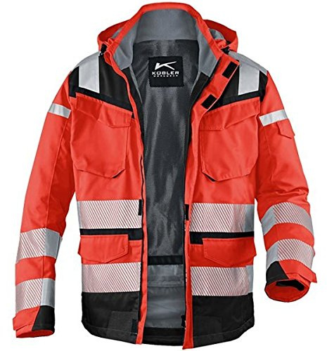 Kübler 13078332 – 5499 XL Clima Chaqueta reflectiq PSA 2, advertencia rojo/negro, tamaño XL