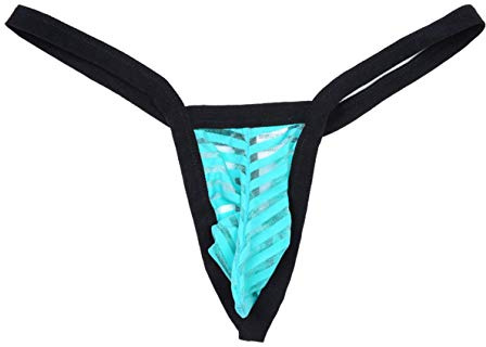 lclvld Homme Sexy String Slip Taille Basse Transparent Maille G-String Jockstrap Tanga sous-Vetements erotique Respirantes Culotte,S,vert