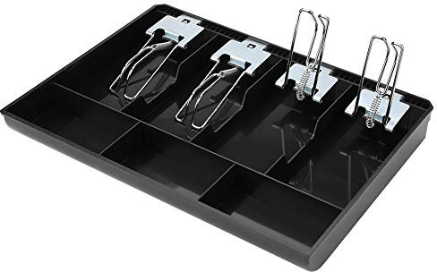 Kassenschublade Geldschublade, Geld Kassierer Box mit 4 Münzfächer, 3 Scheinfächer für Supermarkt, Geschäft, Hotel, Schule, Krankenhaus