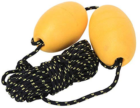 Kajak Boje Kajak Kanu Boot Leine Seil mit Eva Boje Kajak Schwimmender Ball für Marineboot/Yacht/Schlauchboot/Motorboot/Segelboot(Doppelkugel gelb schwarz Seil)