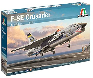 Italeri 1456 F-8E Crusader, Scala 1:72, Plastic Model Kit, Modello in plastica da Montare, modellismo, Aereo