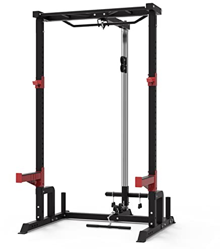 Train Hard Half Cage Support de squat Rack Power Rack Smith Machine Multipresse (rack + tractions & traction)