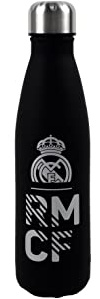 Real Madrid - Vattenflaska i rostfritt stål, Jerry Can, matsal, dubbelvägg, hermetisk tätning, 500 ml, officiell produkt (CyP Brands)