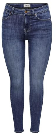 ONLY dam Jeans Onlpower Mid Sk Pushup Dnm Tai012 Noos