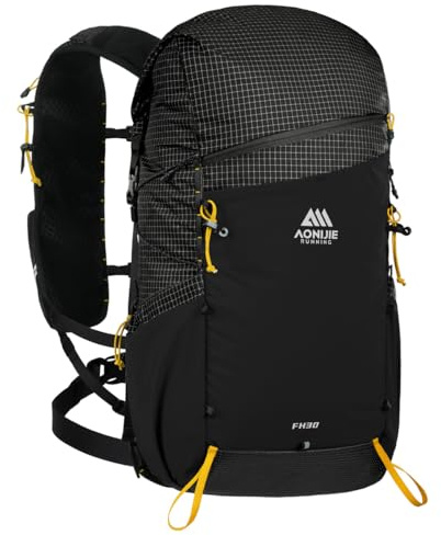 AONIJIE 30L Large Capacity Climbing Backpack Outdoor Camping Daypack Travel Bag for Hiking Trekking Mountaineering, Black, XL