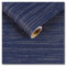 CRE8TIVE Blue Linen Textured Wallpaper Faux Grasscloth Wall Paper for Bedroom Peel and Stick Wallpaper Dark Blue Vinyl Wrap for Furniture Waterproof Bathroom Contact Paper Kitchen Cabinets 30cmx200cm