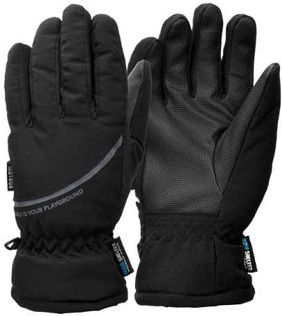 meteor Hiemis Herren Winterhandschuhe Fingerhandschuhe – wasserdicht Winddicht – warm gefütterte Skihandschuhe – ideal für Männer Teenager Jungen beim Skifahren Rodeln Schnee und Outdoor‑Aktivitäten